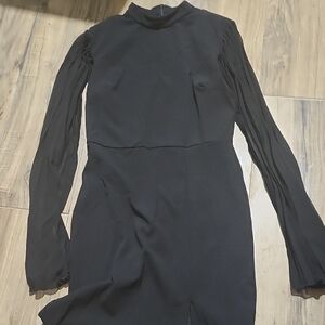 SHEIN Black Long Sleeve Dress